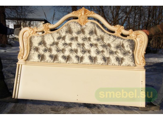 Спальня Мона Лиза 180x200 с мягким изголовьем крем