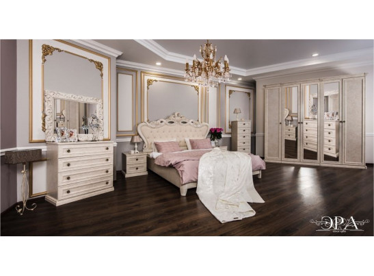 Кровать Афина 160х200 см крем-корень глянец