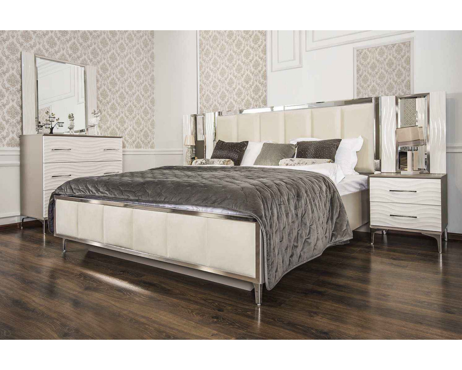 Кровать Гравита 180x200 см белый глянец