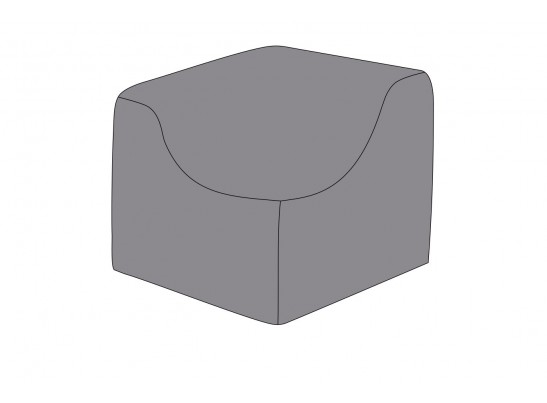 Защитный чехол на модуль Лунго угловой 86×86×65 см, цвет темно-серый