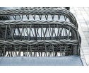 "Цесена" обеденная группа плетеная из искусственного ротанга, цвет графит