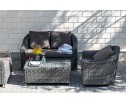"Кон Панна" лаунж-зона из искусственного ротанга, цвет графит