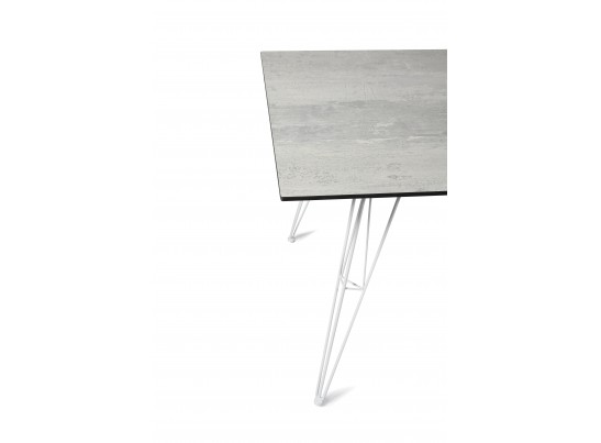 "Руссо" обеденный стол из HPL 150х80см, цвет светло-серый