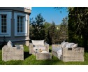 "Тито" лаунж-зона из искусственного ротанга, цвет серый (К)