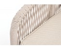 "Канны" диван 2-местный плетеный из роупа, основание дуб, роуп бежевый круглый, ткань бежевая 052