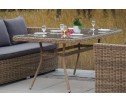 "Моккачино" обеденная группа из искусственного ротанга, цвет соломенный
