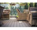 "Гляссе" кресло плетеное из искусственного ротанга, цвет соломенный