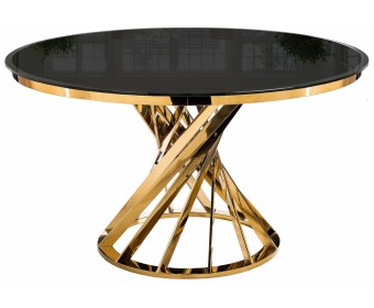Стол Twist gold / black