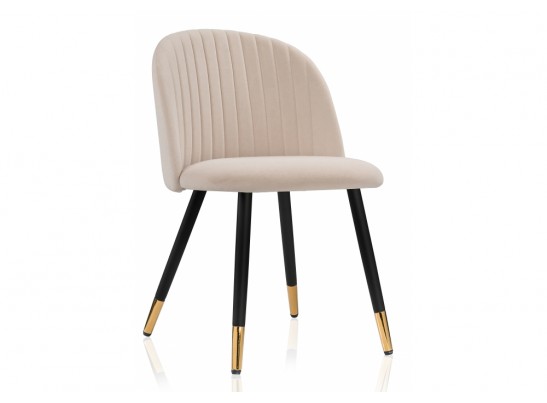 Стул на металлокаркасе Gabi beige / black / gold