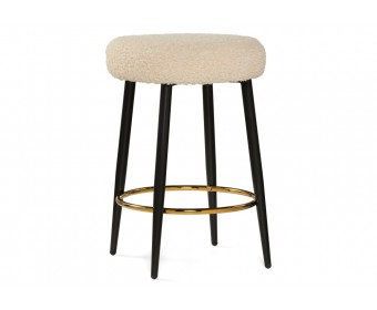 Барный стул Plato white fabric