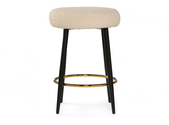 Барный стул Plato white fabric