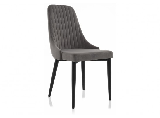 Стул на металлокаркасе Kora dark gray / black