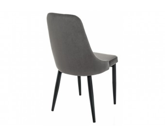 Стул на металлокаркасе Kora dark gray / black
