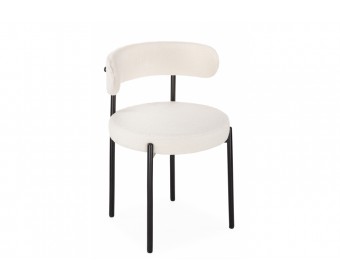 Стул на металлокаркасе Rudi white / black