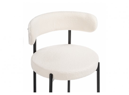 Стул на металлокаркасе Rudi white / black