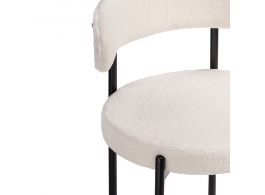Стул на металлокаркасе Rudi white / black