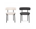 Стул на металлокаркасе Rudi white / black