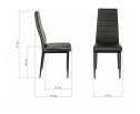 Стул на металлокаркасе DC2-001 black / white