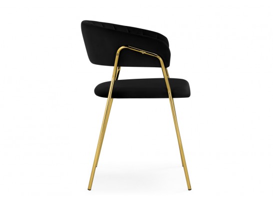 Стул на металлокаркасе Kamelia 1 black / gold