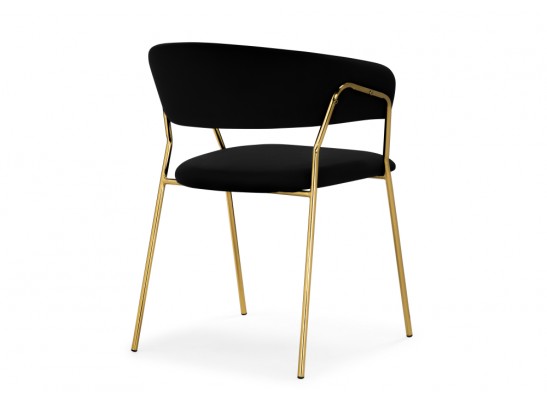 Стул на металлокаркасе Kamelia 1 black / gold