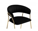 Стул на металлокаркасе Kamelia 1 black / gold