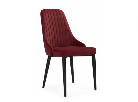 Стул на металлокаркасе Kora wine red / black