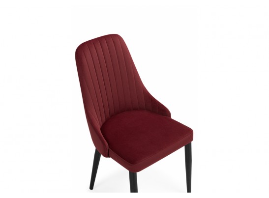 Стул на металлокаркасе Kora wine red / black
