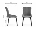 Стул на металлокаркасе Lado gray / black