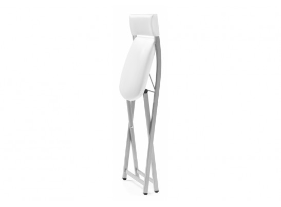 Стул на металлокаркасе Elevis белый полимер / светлый мусс