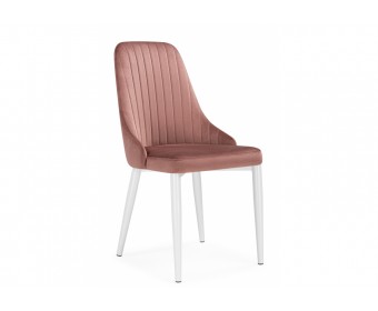 Стул на металлокаркасе Kora dark pink / white