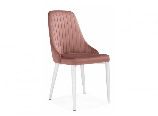 Стул на металлокаркасе Kora dark pink / white