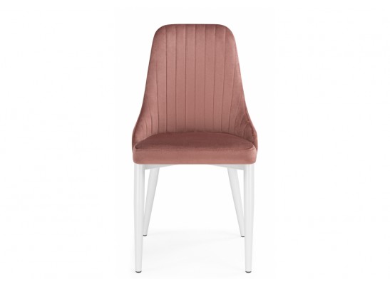 Стул на металлокаркасе Kora dark pink / white