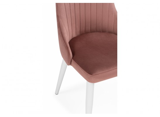 Стул на металлокаркасе Kora dark pink / white