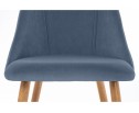 Стул на металлокаркасе Morgan blue / wood