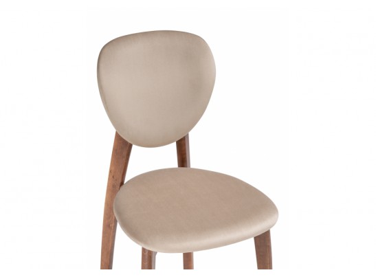 Деревянный стул Вакимо ткань tenerife beige / миланский орех