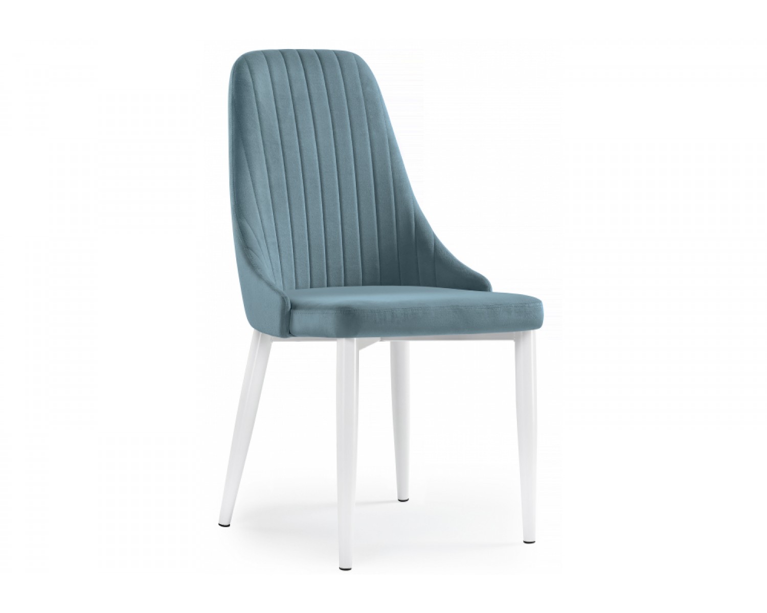 Стул на металлокаркасе Kora light blue / white