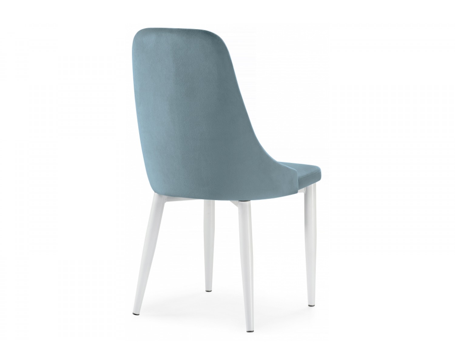 Стул на металлокаркасе Kora light blue / white