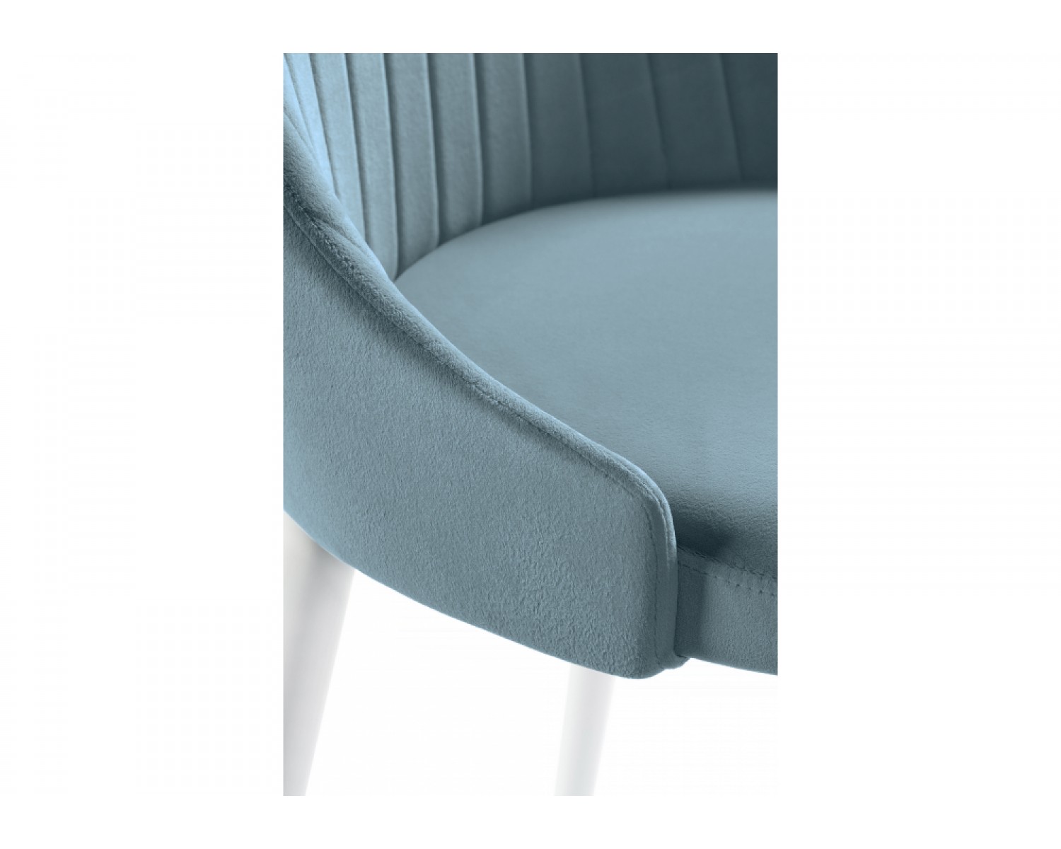 Стул на металлокаркасе Kora light blue / white