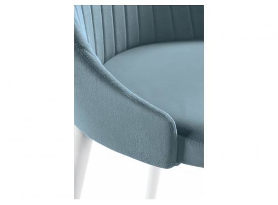 Стул на металлокаркасе Kora light blue / white