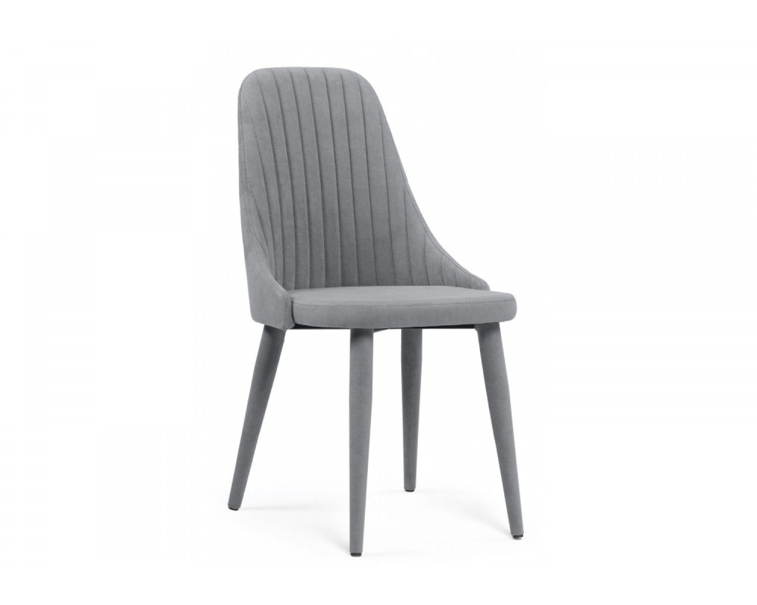 Стул на металлокаркасе Морос с чехлом микровелюр катания сильвер