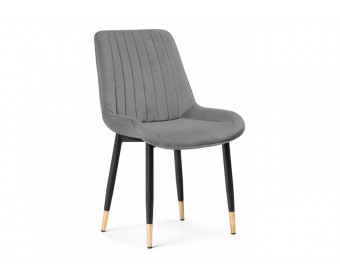 Стул на металлокаркасе Seda 1 dark gray / gold / black