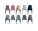Стул на металлокаркасе Kora light blue / white