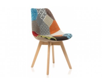 Деревянный стул Mille fabric multicolor