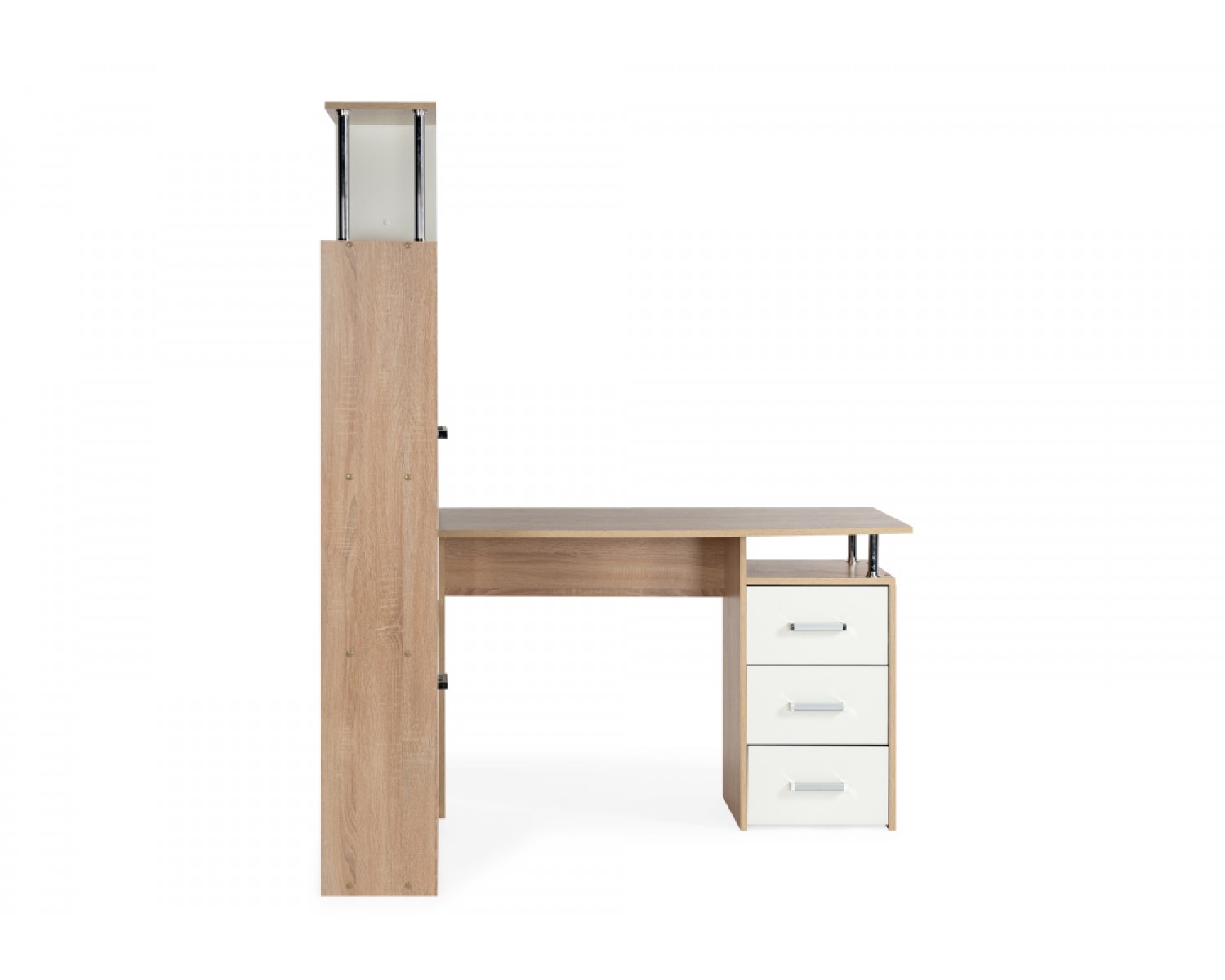 Компьютерный стол КС15 левый дуб сонома