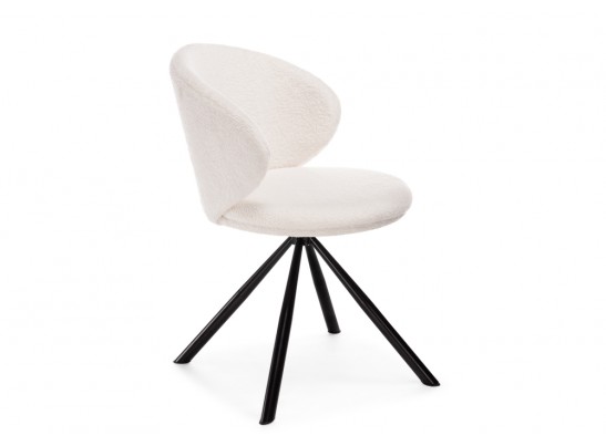 Стул на металлокаркасе Solomon крутящийся white / black