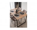 Деревянный стол Лиман 140 х 80 дуб крафт золотой / черный матовый