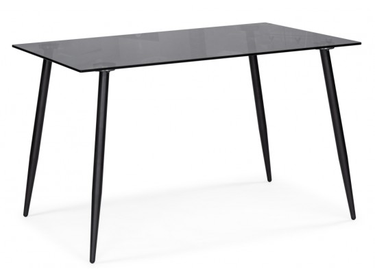 Стеклянный стол Smoke 120х80х75 clear gray / black