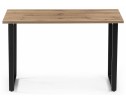 Деревянный стол Лота Лофт 140х80 черный матовый / дуб крафт золотой