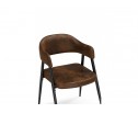 Стул на металлокаркасе Twin brown / black