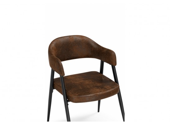 Стул на металлокаркасе Twin brown / black